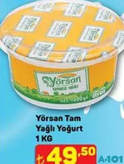YÖRSAN TAM YAĞLI YOĞURT 1 KG